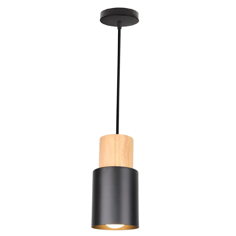 Vintage Modern Wood Pendant Lamp | Nordic Industrial LED Hanging Light