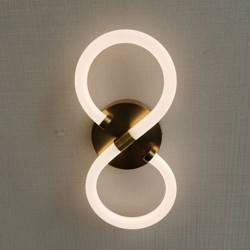Acrylic Ring LED Wall Lamp for Modern Indoor Decor, Living Room Bedroom Lighting