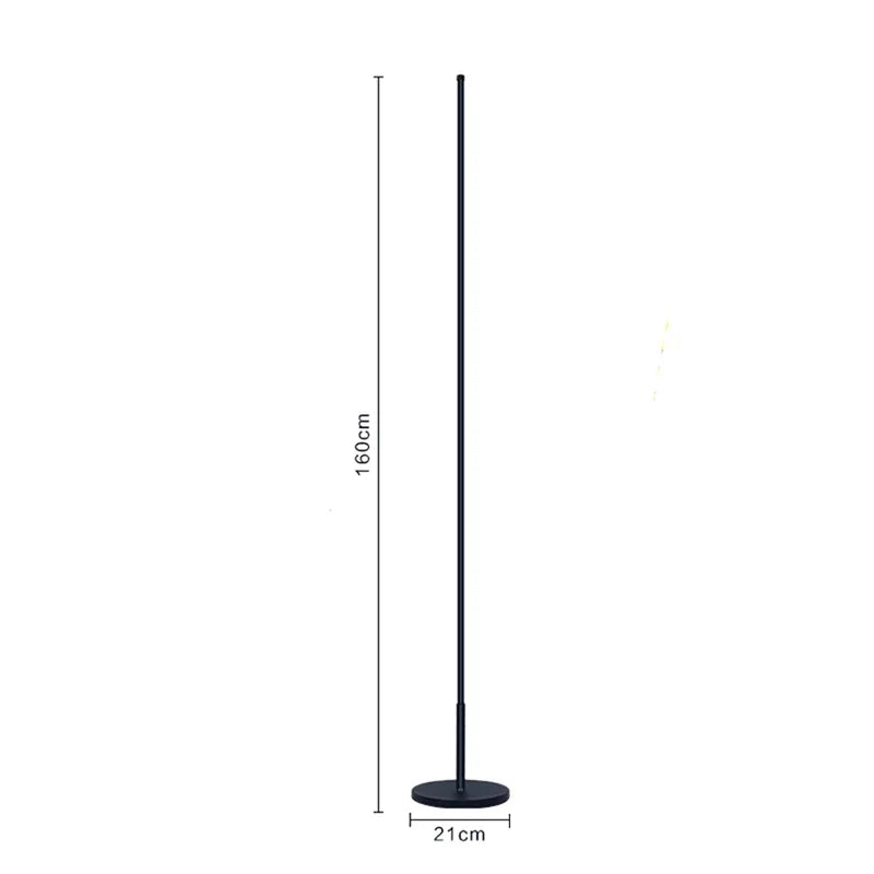 LED Cylindrical Floor Lamp Industrial Bedroom Standing Light