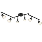 6 Head LED Ceiling Light GU10 Adjustable Angle Spot Lamp for Living Room Bedroom