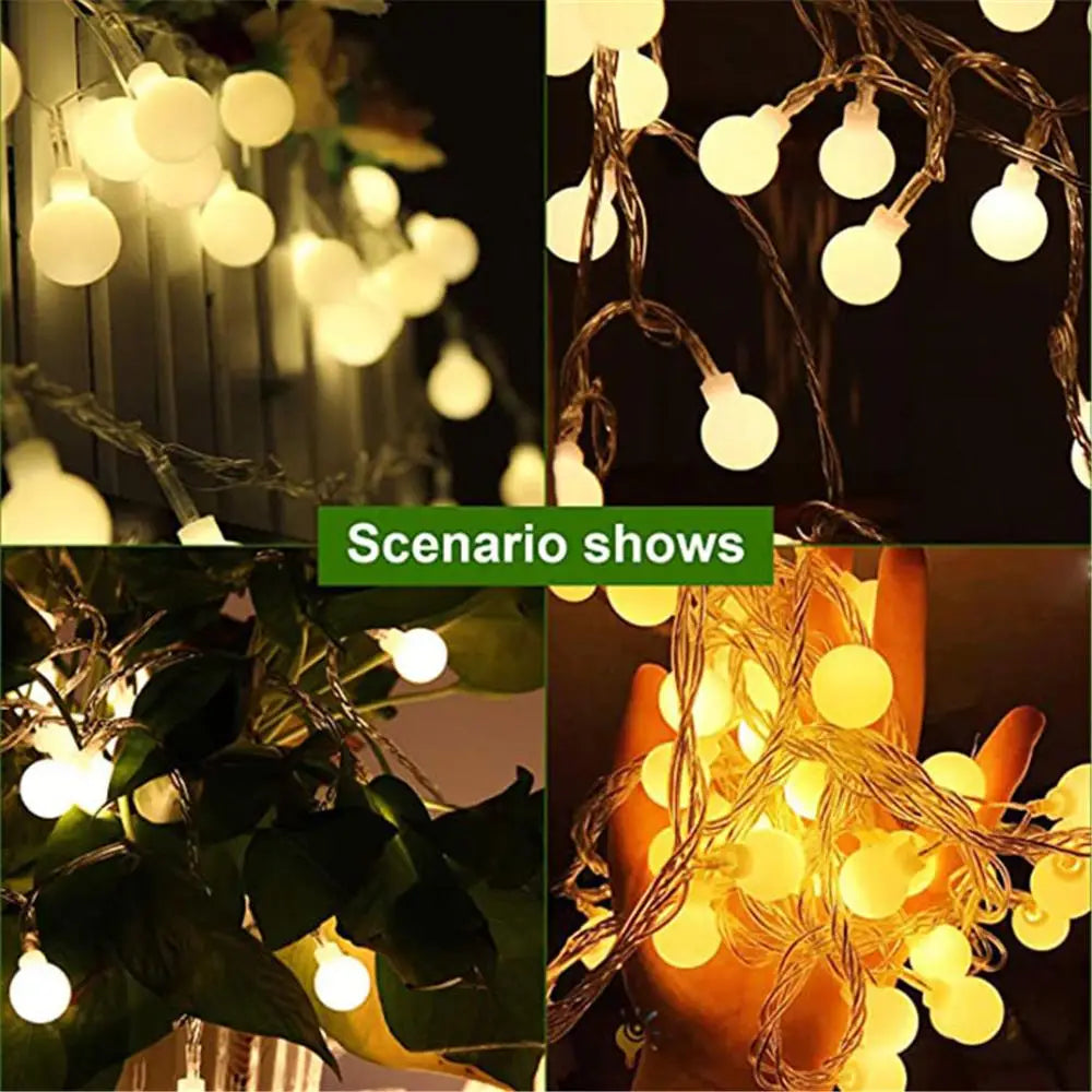 LED Globe Ball String Lights for Indoor Outdoor Decor