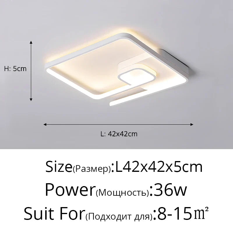 Modern LED Chandelier for Living Dining Bedroom Ceiling Decor Lighting