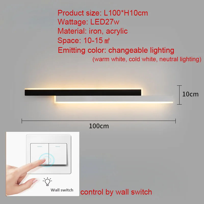 Modern LED Wall Lamp Hanging Lights Nordic Living Room Lighting Fixtures