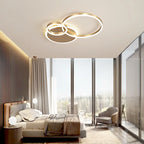 LED Rings Ceiling Chandelier for Decorative Living Room, Dimmable Indoor Lamps