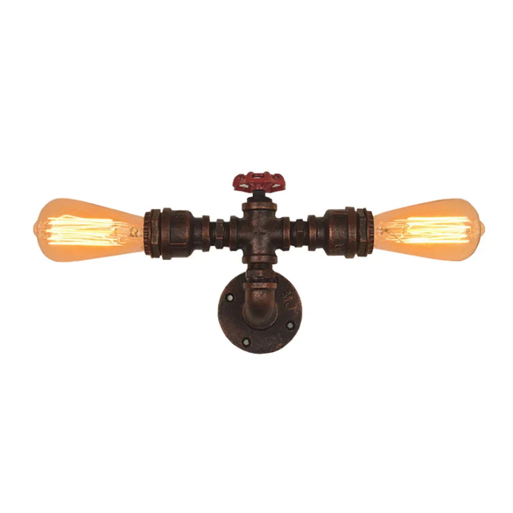 Vintage Industrial Water Pipe Wall Light for Home Cafe Decor - Afralia™