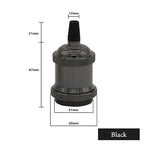 Vintage E27 Socket Pendant Lights with Edison Bulb Lamp Bases