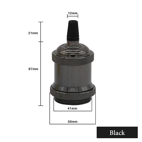 Vintage E27 Socket Pendant Lights with Edison Bulb Lamp Bases