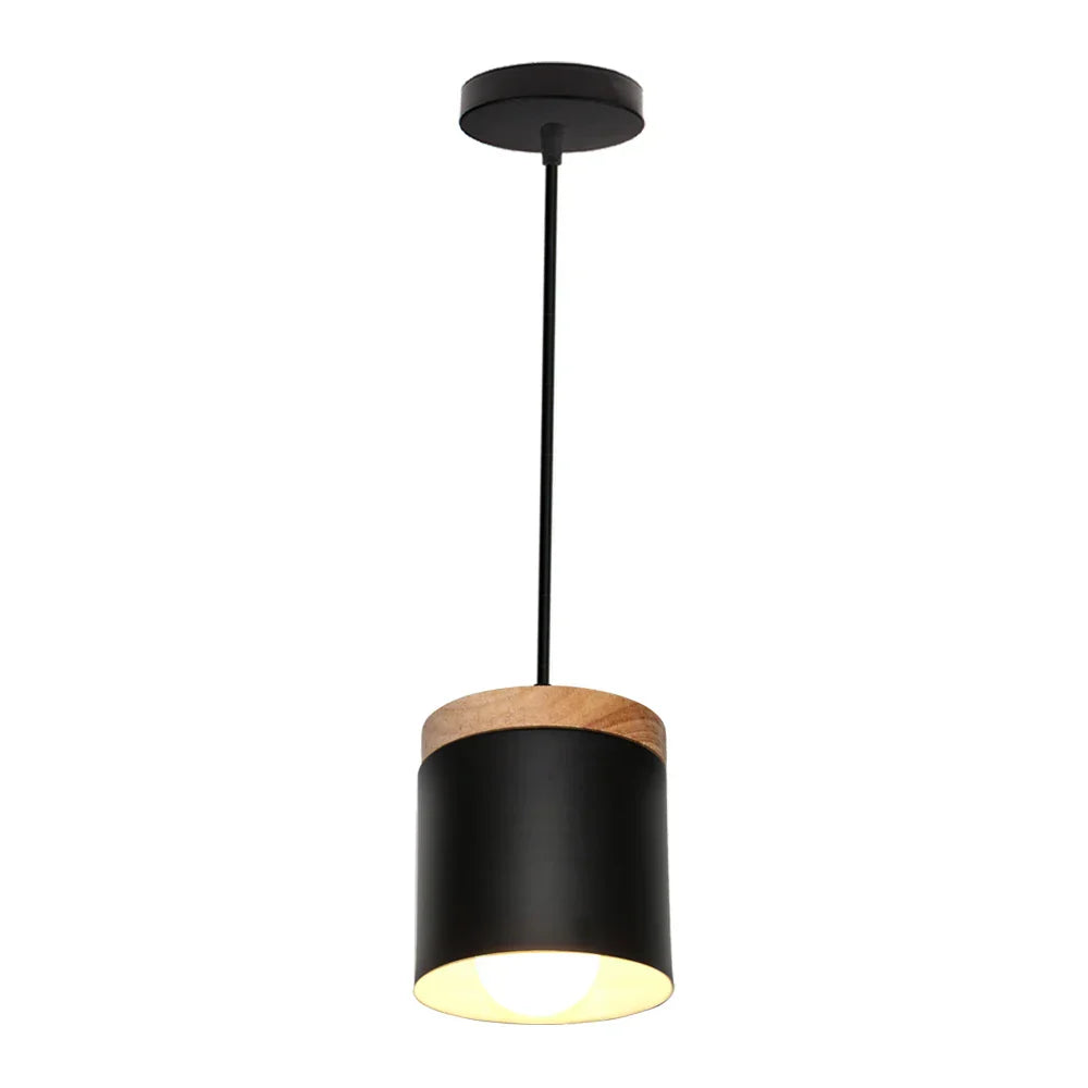 Vintage Modern Wood Pendant Lamp | Nordic Industrial LED Hanging Light