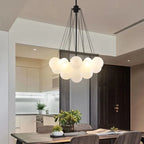 Modern Glass Ball Chandelier LED Lighting Fixtures for Restaurant and Children's Room