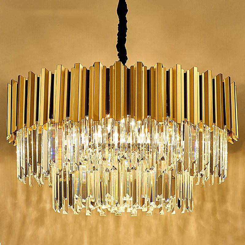 Modern Crystal Chandelier LED Light for Living Room Hotel Restaurant Bedroom
