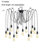 Vintage Industrial Spider Chandelier Ceiling Pendant Light - DIY Art Suspension Decor