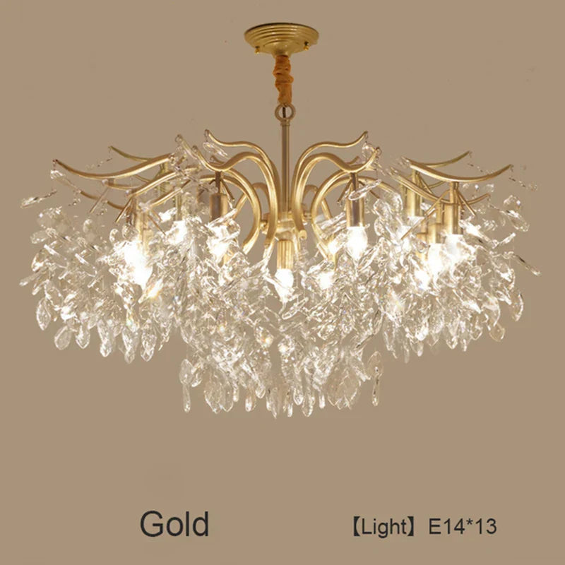Crystal LED Chandelier: Luxury Indoor Lighting for Home, Kitchen, Living Room