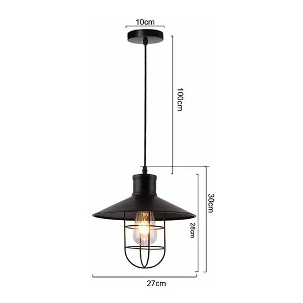 Retro Industrial Pendant Light Nordic Restaurant Hanging Lamp Vintage Fixture