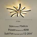 Modern LED Ceiling Chandelier for Home Living Room Bedroom Dining, Remote Control Lighting Fixtures