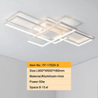 Modern Black/White LED Chandelier – Aluminum Ceiling Lighting for Living Room & Bedroom