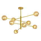 Black/Gold G9 LED Chandelier for Living Room Bedroom Modern Pendant Lighting