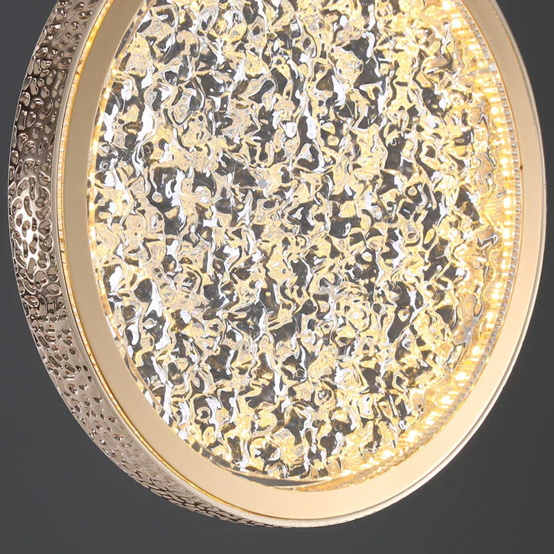 Modern Golden Round Acrylic Stair Chandelier by - Elegant Designer Lighting for Home