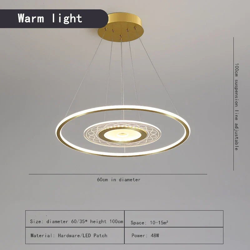 Acrylic Remote Control Chandelier: Modern Nordic Lighting for Home Decor