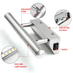 LED Bathroom Wall Light Stainless Steel Makeup Mirror Lamp Fixtures