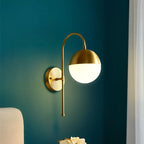 Modern Gold Glass Ball LED Wall Lamp for Luxury Living Room and Bedroom