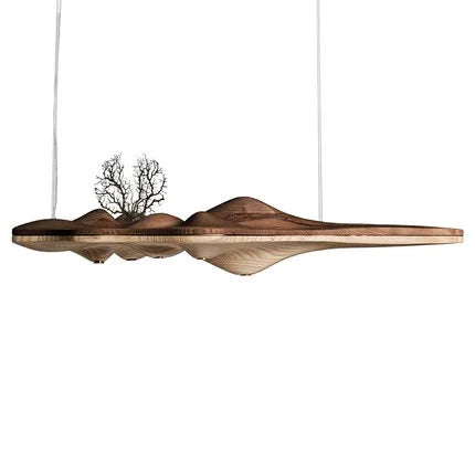 Wood Resin Branch Pendant Light - Modern Retro Nordic Dining Kitchen Island Lamp