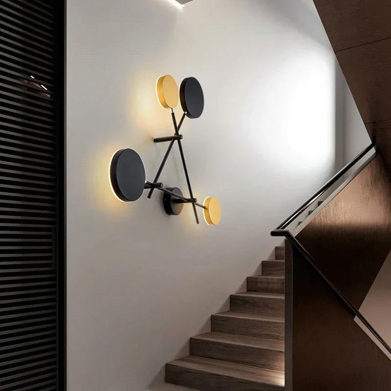Adjustable Rotating LED Wall Sconce with Switch, Modern Stair Hallway Fixture