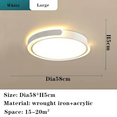 Round Black White Gold LED Ceiling Light for Home Lighting