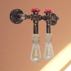 Water Pipe Wall Light Retro Iron Multi Lights E27 Vintage Industrial Loft