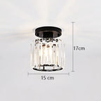 Crystal Ceiling Lights: Modern Living Room Bedroom Decorative Lamp with E27 Bulb Socket