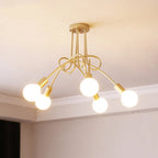 Modern Iron Ceiling Chandelier: 3/5 Sockets Lights for Living Room & Bedroom