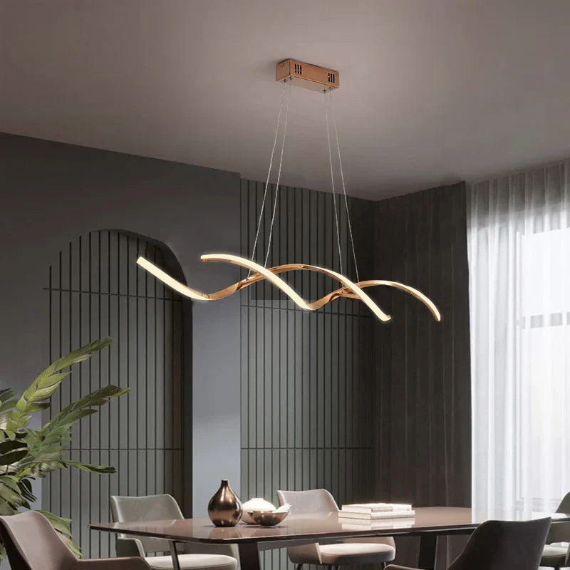 Modern Nordic LED Pendant Light - Chrome/Gold Plated Finish