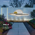 Modern Outdoor Wall Lamp Gold Color IP65 Waterproof LED Sconce Light