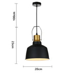 Retro Industrial Pendant Light Nordic Restaurant Hanging Lamp Vintage Fixture