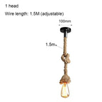 Spider Chandelier Hemp Rope Pendant Light Vintage Industrial Ceiling Lamp