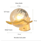 Japanese Moon Wood Wall Lamp - Minimalist Design - LED Sconce Lights