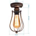 Adjustable Industrial Wall Light Rustic Wire Metal Cage Sconce