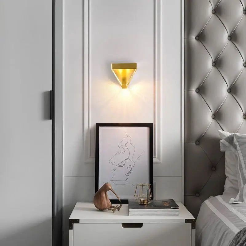 Crystal LED Wall Sconce: Modern Minimalist Bedroom Luxury Light