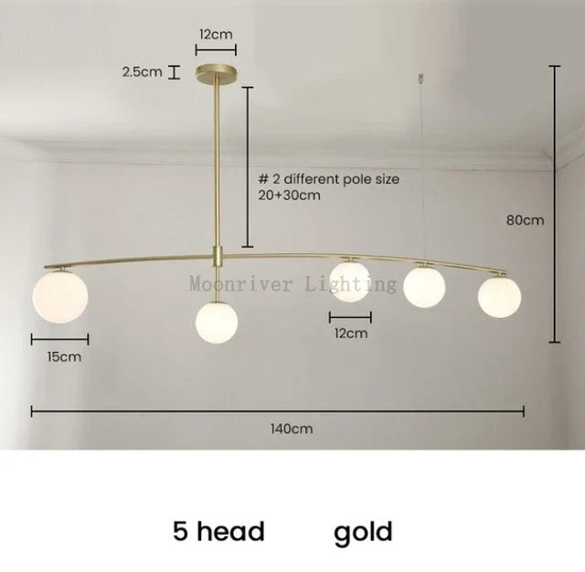 Nordic Bean Chandelier: Modern, Simple, Creative Lighting for Living Room, Dining Room, Bedroom