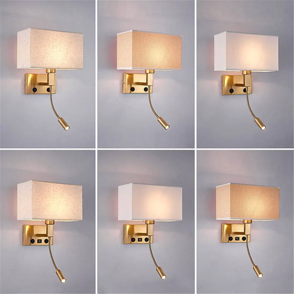 Swing Arm Bedside Wall Lamp Bronze Finish - Vintage LED Reading Light