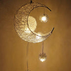 Moon Star LED Pendant Light for Kids Bedroom Christmas Decor