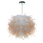 Feather Pendant Light: Romantic Bedroom Living Room Suspension Lamp
