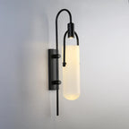 Modern Gold/Black Glass Wall Sconce LED Bedroom Wall Lamp Surface Mount