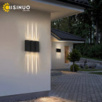 12W Black Outdoor LED Sconce Light IP65 Waterproof Alumunim Garden Villa Porch Lamp