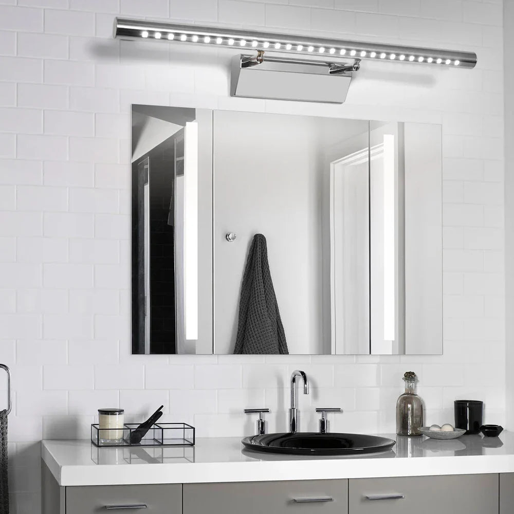 LED Bathroom Wall Light Stainless Steel Makeup Mirror Lamp Fixtures