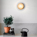 Nordic Glass Round Wall Lamp LED for Bedroom Aisle Stairs Entrance