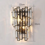 Crystal Wall Lamp for Modern Light Luxury Living Room, Bedroom, and Dining Area