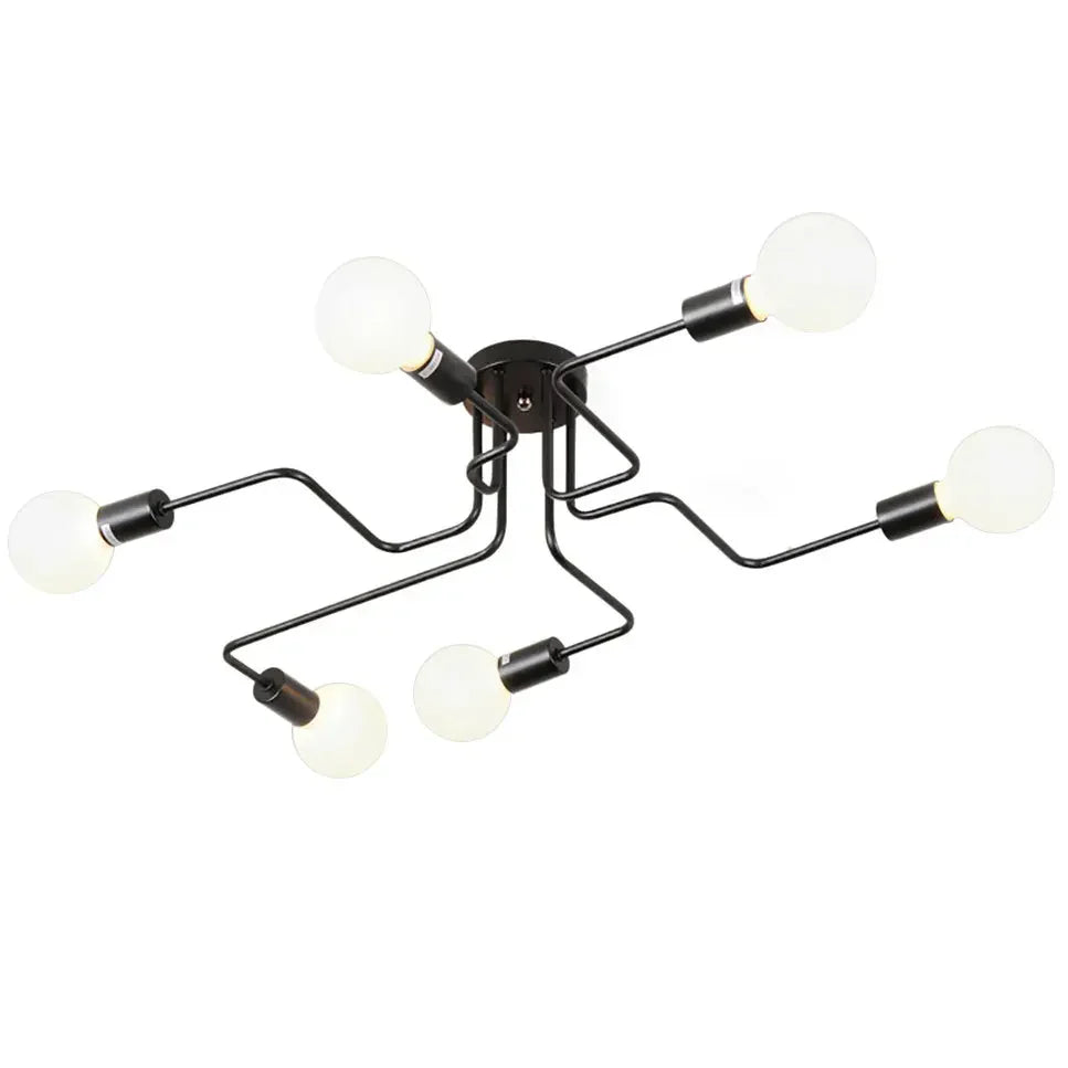 Vintage Wrought Iron Ceiling Lights Chandelier for Home Living Room Décor