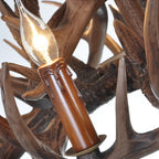 Antique Resin Antler Chandelier - Luxury Vintage Lighting Fixtures