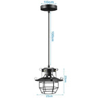 Retro Iron Pendant Light: Vintage Industrial Hanging Lamp for Home Decor