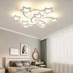 Modern LED Star Chandelier with Remote Control Indoor Lighting